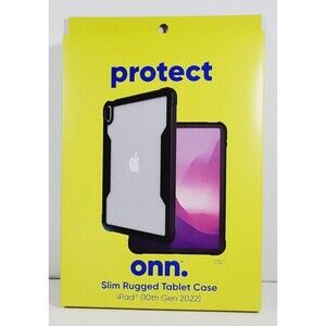 New in Box Protect ONN Slim Rugged Tablet Case iPad 10th Gen 2022 Drop Tested
